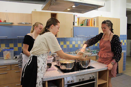 Kochen in der Lehrküche